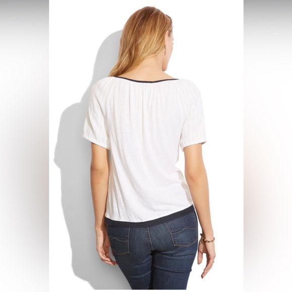 Women’s boho LUCKY BRAND 🍀 Ruthie Embroidered Top ~ size Large - Picture 2 of 9